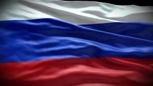 Rusia Flag waving Background 4K
