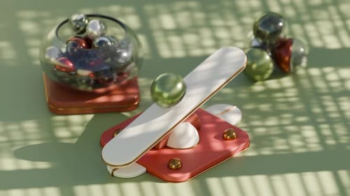 Balancing Marble 3d Loop Animation