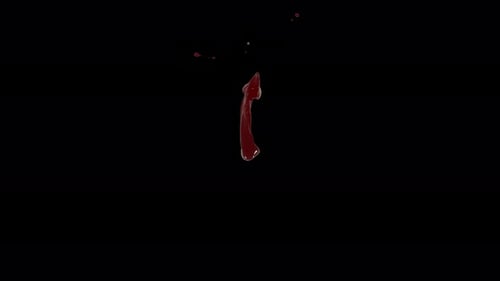 Dynamic Red Liquid Fluid Splash Transition with Alpha