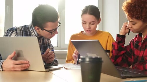 Diverse Colleagues Business People Working on Office