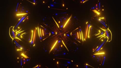 VJ Loop Pulsates with the Rhythmic Neon Disco Strobe Light