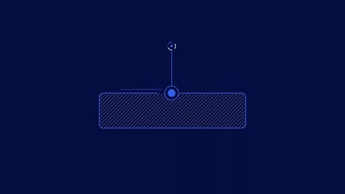 Infographic Element Animated Striped Callout Box with Top Center Line