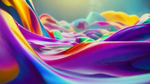 Vibrant Abstract Fluid Waves Looping Background