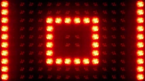 Animationshintergrundvideo mit rotem LED-Blitzlicht