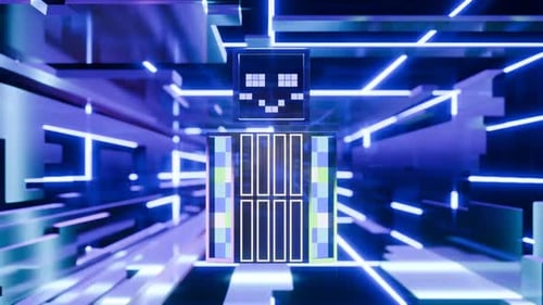 Abstract background endless tunnel, futuristic design, scifi