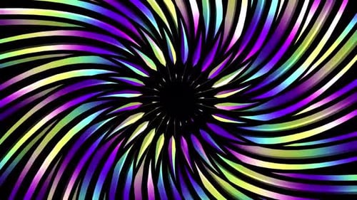 Vibrant Abstract Swirl Tunnel Background Animation