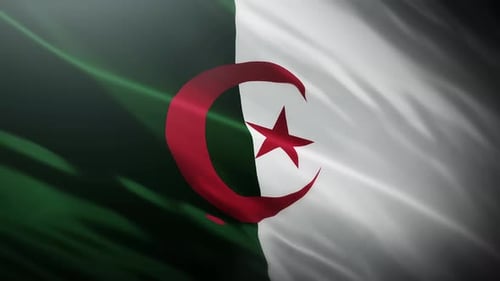 Algeria Flag Waving - 4K