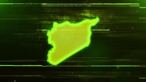 Digitale futuristische Pannenkarte Syriens