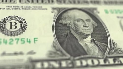 1 Dollar Bill Close Up 4K