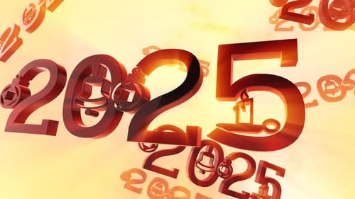 Números brillantes del Año Nuevo 2025