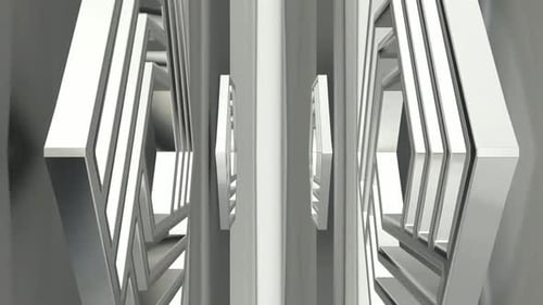 Modern Metallic Hexagon Tunnel Reveal Transition
