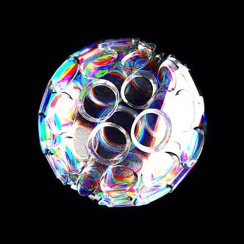 Rotating Abstract Sphere with Chromatic Aberration Glitch Effect