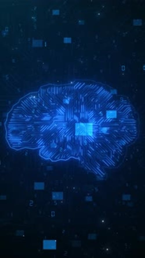 Futuristische Cyberinnovationsautomatisierung Künstliche Intelligenz und Data Mining. KI-Modell: tiefe Maschine