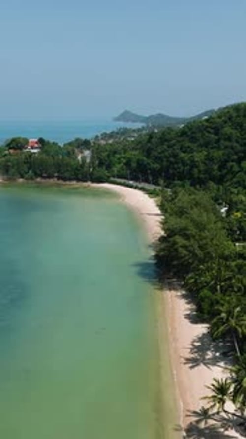 Tropical Beach with Turquoise Waters and Greenery Ko Samui Thailand