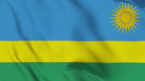 Waving Flag of Rwanda for National Identity and Corporate Projects