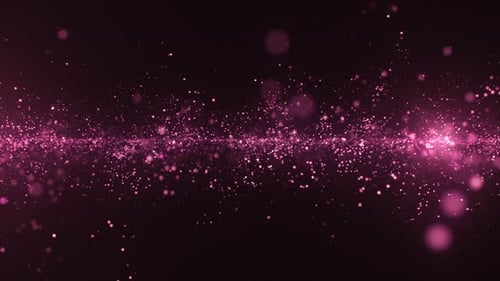 Luxuriöse roségoldene Hintergrundanimation. Glänzende Partikel mit Bokeh-Effekt und
sanftem Licht
