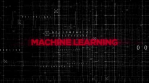 Machine Learning Text Animation On Digital Background