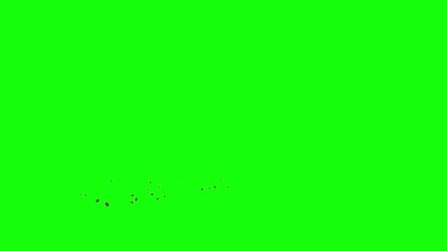 Collapse-Kollektion: Chroma-Keying-Effekt kleiner Steine, die von links nach rechts zusammenfallen
