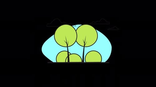 Green Trees Award Animation Video - Transparent