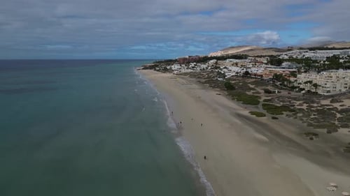 Aerial video over the island of Fuerteventura in Spain