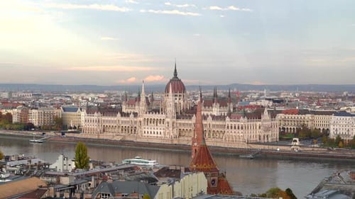 Hungarian Parliament Building heavenly majestic still shot, budapest Europe