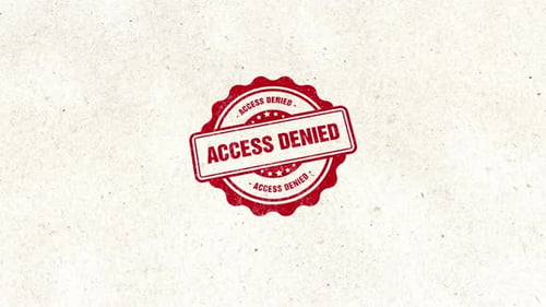 Access Denied Circle Golden Rubber Stamp Seal
