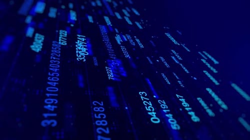 Random Numbers Generator Background Blue V5