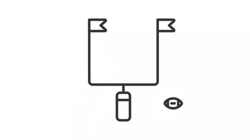 Animated Minimalist Football Field Goal Icon