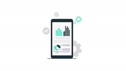 Animated Mobile Business Data Presentation