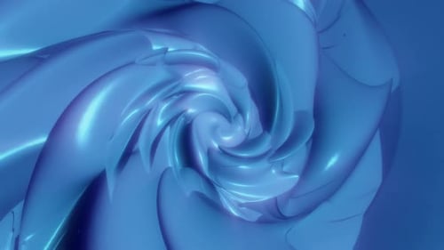 Dynamic Blue Fluid Spiral Tunnel Abstract Background Animation