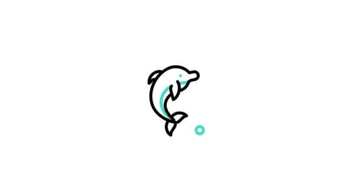Animiertes Delphin-Symbol