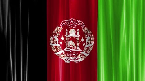 Realistic Waving Flag of Afghanistan Seamless Loop