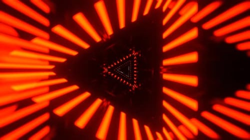 Orange And White Infinite Abstract Synthetic Wormhole Background VJ Loop In 4K