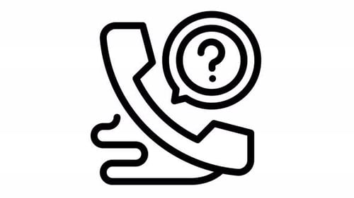 phone call line icon animation