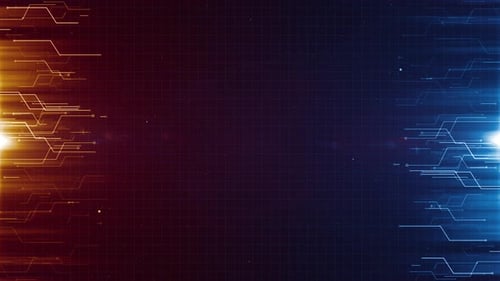 Abstract Data Nodes on Dark Business Corporate Technology Particles Tunnel Digital Background Loop