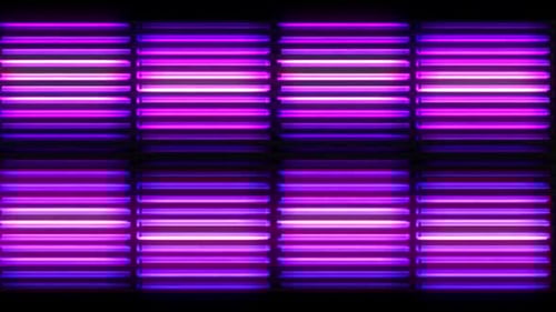 Abstract Glowing Neon Light Panel Loop Background