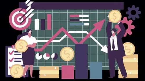 Business Data Research, Analysis Concept 4K On Alpha Channel
