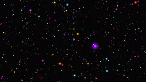 Colorful Glowing Particle Glitter Animation Background Loop V8