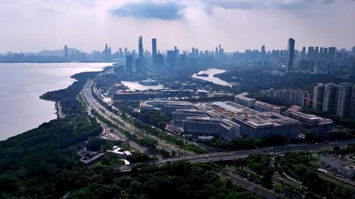 Breathtaking And Bird’s Eye View Of Shenzhen Bay Bridge