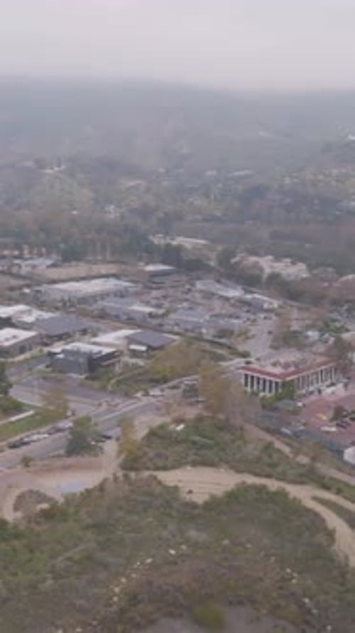 Aerial Malibu Wide High Pan Left to Right Vertical