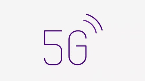5G Wireless Signal Minimalist Animated Icon