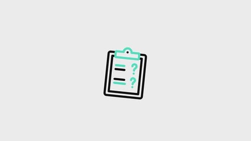 Animated Checklist Clipboard Icon in Flat Design