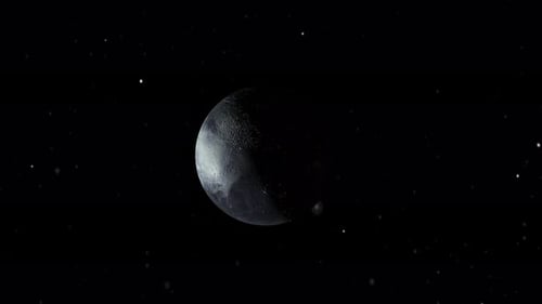 Pluton planet rotating in its own orbit in the outer space
