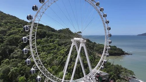 Amazing Ferris Wheel At Balneario Camboriu In Santa Catarina Brazil.
