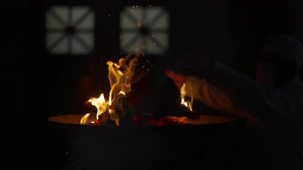 Sacred Eternal Flame in Zoroastrian Fire Temple Atash Behram at the ...