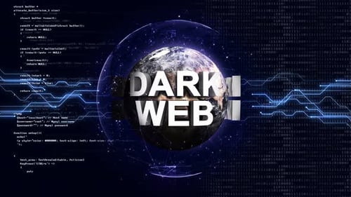 Texte sur le Dark Web autour de la Terre, bouclable
