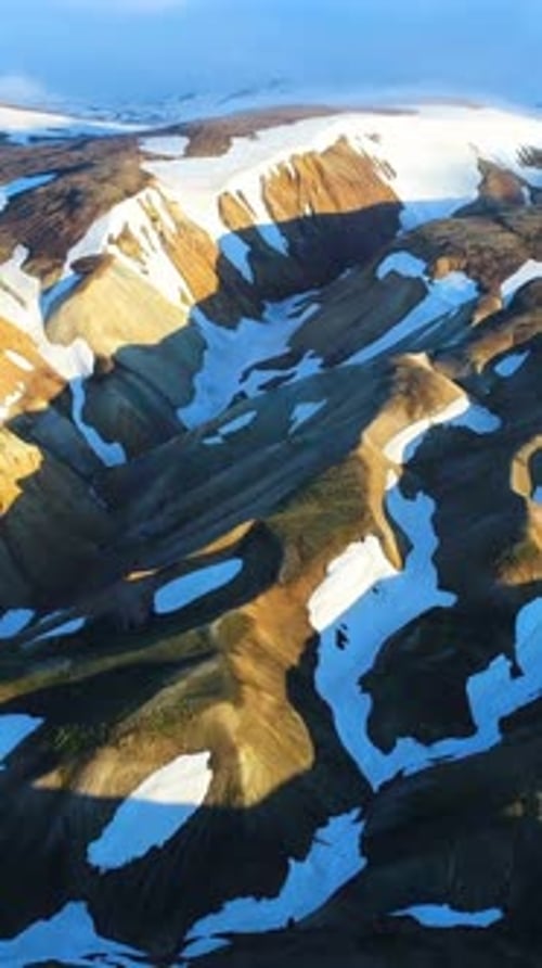 Vertical View Of Landmannalaugar Valley, Iceland