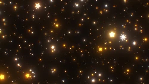 Twinkling Golden Stars Celebration Background