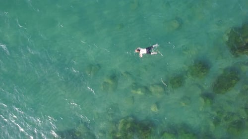 Aerial Swimming on Sea