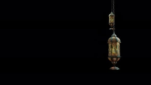Lanterne de Ramadan avec boucle incluse avec canal Alpha